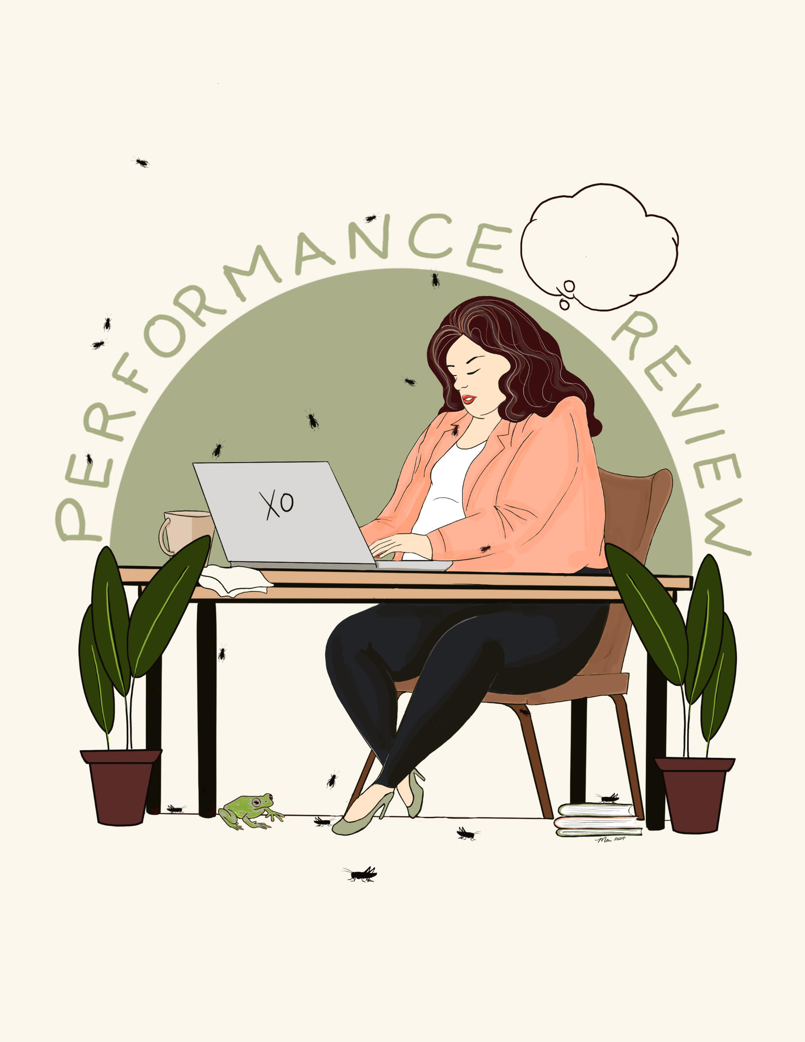 Illustration | Postcard for Performance Review short film
