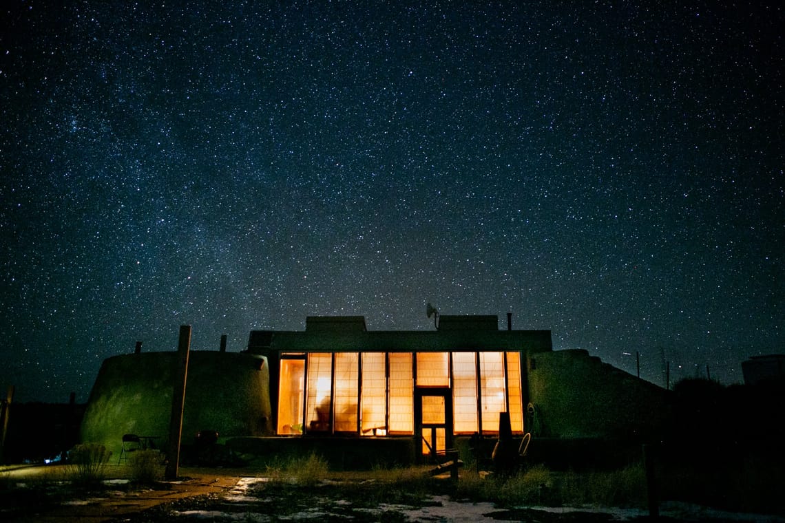staying at an earthship